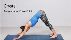  Presentation with surya - Audience pleasing PPT theme consisting of doing ashtanga vinyasa yoga surya backdrop and a light gray colored foreground