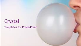  Presentation with chewing gum - Presentation design with doing bubble with chewing gum background and a sky blue colored foreground