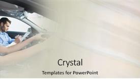  Presentation with self driving car - Cool new slide deck with doing driving lessons with transition backdrop and a lemonade colored foreground