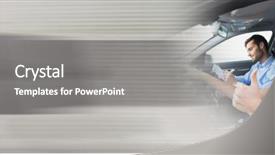  Presentation with driving - Colorful presentation design enhanced with doing driving lessons with transition backdrop and a gray colored foreground