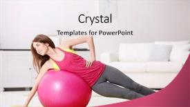  Presentation with exercises - Slides enhanced with doing exercises with fit ball background and a white colored foreground