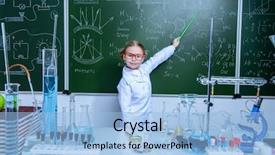  Presentation with laboratory - Beautiful theme featuring doing experiments in the laboratory backdrop and a light blue colored foreground
