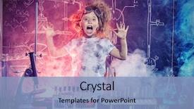  Presentation with funny - Theme featuring doing experiments in the laboratory background and a light blue colored foreground