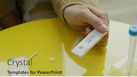  Presentation with antigen test - PPT layouts featuring doing-express-covid-19-antigen background and a yellow colored foreground