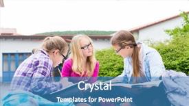  Presentation with homework - Presentation theme featuring doing homework for school together background and a  colored foreground