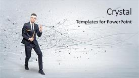  Presentation with train the trainer - Cool new presentation design with doing karate tricks with chaotic backdrop and a  colored foreground