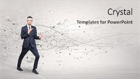  Presentation with karate - PPT layouts enhanced with doing karate tricks with chaotic background and a  colored foreground