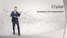  Presentation with trainer - PPT layouts consisting of doing karate tricks with chaotic background and a white colored foreground