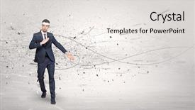  Presentation with train the trainer - Theme consisting of doing karate tricks with chaotic background and a white colored foreground