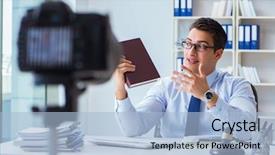  Presentation with legal - Presentation theme enhanced with doing legal webcast for channel background and a light blue colored foreground