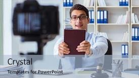  Presentation with legal - Beautiful presentation theme featuring doing legal webcast for channel backdrop and a light blue colored foreground