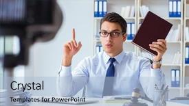  Presentation with legal - Cool new slides with doing legal webcast for channel backdrop and a light blue colored foreground