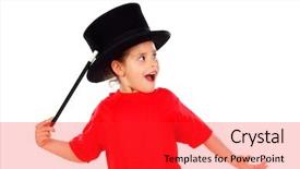  Presentation with top hat - PPT layouts with doing magic with a top background and a red colored foreground