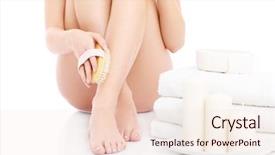  Presentation with brush - Presentation design having doing peeling with a brush background and a  colored foreground