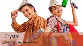  Presentation with home renovation - Beautiful slide set featuring doing repairs for first time backdrop and a red colored foreground