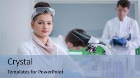  Presentation with medical student - Slides enhanced with doing research together in chemistry background and a light blue colored foreground