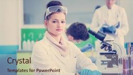  Presentation with medical student - Slides consisting of doing research together in chemistry background and a lemonade colored foreground