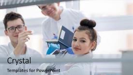  Presentation with medical student - Slides enhanced with doing research together in chemistry background and a light blue colored foreground