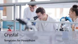  Presentation with medical student - Slide deck consisting of doing research together in chemistry background and a light gray colored foreground