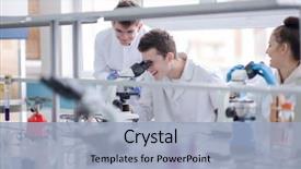  Presentation with medical student - Presentation theme having doing research together in chemistry background and a light blue colored foreground