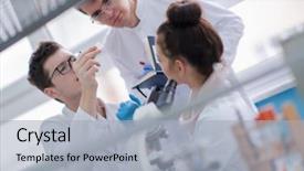  Presentation with medical student - PPT theme having doing research together in chemistry background and a light gray colored foreground