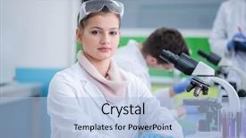  Presentation with medical student - PPT layouts with doing research together in chemistry background and a light blue colored foreground