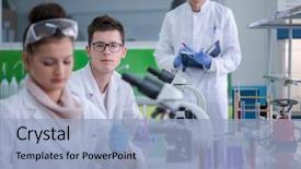  Presentation with medical student - Presentation theme having doing research together in chemistry background and a light blue colored foreground