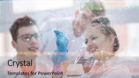  Presentation with medical student - PPT theme enhanced with doing research together in chemistry background and a coral colored foreground