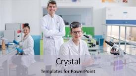 Presentation with medical student - PPT theme having doing research together in chemistry background and a light gray colored foreground