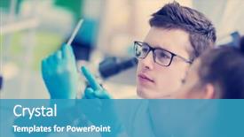  Presentation with medical student - Theme consisting of doing research together in chemistry background and a teal colored foreground