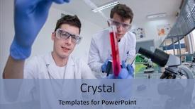  Presentation with medical student - Amazing slides having doing research together in chemistry backdrop and a light blue colored foreground