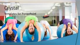  Presentation with cardio - Presentation having doing sports training or workout background and a lemonade colored foreground