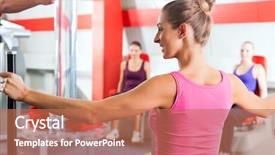  Presentation with strength - Amazing presentation theme having doing strength or sports training backdrop and a  colored foreground