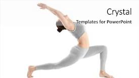  Presentation with mother doing yoga kids - Slides featuring doing yoga pose on white background and a white colored foreground