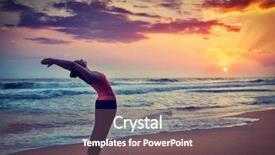  Presentation with surya - Cool new slides with doing yoga sun salutation surya backdrop and a violet colored foreground