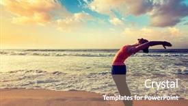  Presentation with surya - Slides with doing yoga sun salutation surya background and a  colored foreground