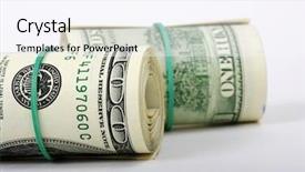  Presentation with background - Audience pleasing theme consisting of dolar-on-a-white-background backdrop and a sky blue colored foreground