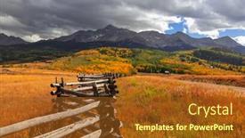  Presentation with colorado - Presentation design having doleras peak ia san juan mountain colorado background and a tawny brown colored foreground