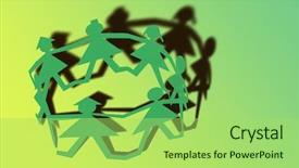  Presentation with doll paper - Cool new theme with doll circle with long shadow backdrop and a mint green colored foreground