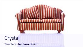  Presentation with furniture - Slides with doll furniture miniature furniture isolated background and a sky blue colored foreground