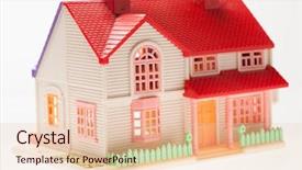  Presentation with doll - Cool new slide deck with doll house - dollhouse close up backdrop and a lemonade colored foreground