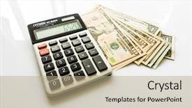  Presentation with american government - Theme consisting of dollar banknotes united states government background and a coral colored foreground