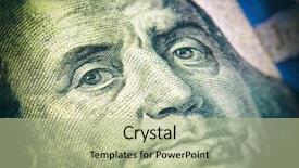  Presentation with wind energy close up portrait - Presentation enhanced with dollar bill - close-up portrait of benjamin franklin background and a mint green colored foreground