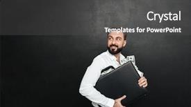  Presentation with rich - Amazing slide set having dollar bills and looking back backdrop and a  colored foreground