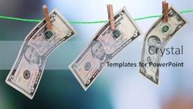  Presentation with money laundering - Cool new theme with clothes pins money-laundering backdrop and a light blue colored foreground