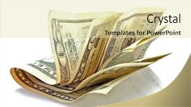  Presentation with floating dollar bills - Slide deck consisting of dollar bills on a white background and a soft green colored foreground