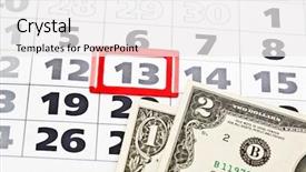  Presentation with bills - Presentation consisting of dollar bills on calendar isolated background and a white colored foreground