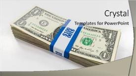  Presentation with floating dollar bills - Slide deck featuring dollar bills wrapped with 100 background and a white colored foreground