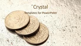  Presentation with metal fabricator - Colorful presentation theme enhanced with dollar coin on a metal backdrop and a cream colored foreground