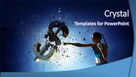  Presentation with modern medicine cardiology concept mixed - Slide set featuring dollar currecy fall mixed media background and a navy blue colored foreground